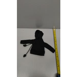 Black Hoodie With Drawstring For Doll (8in x4in)
