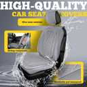 LINGVIDO Car Seat Covers for Front Seats (2 Seats) - Premium Perforated Nappa Leather,Waterproof Shield, Omni-Adapt Fit for SUVs Sedans, Ideal for Rideshare & Pets