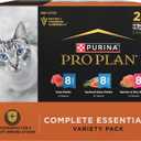 Purina Pro Plan High Protein Cat Food Complete Essentials Wet Cat Food Seafood Favorites Variety Pack 3 Ounce (Pack of 24) (EXP 04/01/28)