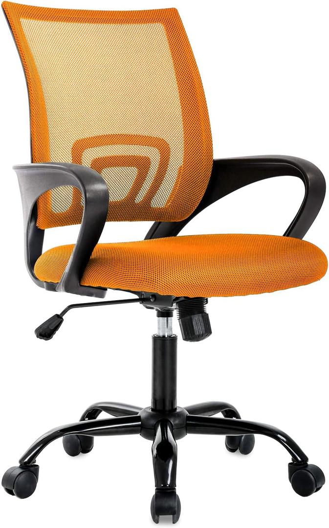 BestOffice Office Computer Chair Ergonomic Mesh Desk Chair with Lumbar Support Modern Executive Adjustable Stool Rolling Swivel for Back Pain (Orange) (1 Pcs) BestOffice Office Computer Chair Ergonomic Mesh Desk Chair with Lumbar Support Modern Executive Adjustable Stool Rolling Swivel for Back Pain (Orange) (1 Pcs)