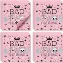 50 Pcs Bad Two The Bone Napkins, Bad Two the Bone Party Decorations Girl, Bad 2 The Bone Party Supplies Napkins for Girl Music Theme 2 Year Old Birthday