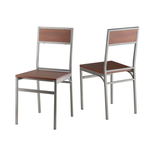 Winsome Milton 1 Piece Dining Chair in Teak and Black