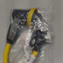 Kanayu 30 Amp RV Marine Adapter RV Extension Cord with Locking Connector Plug Compatible with NEMA TT-30P to L5-30R, Generator Power Cord with 90° Grip Handle, 10AWG/3C STW, ETL Listed(1.5ft)