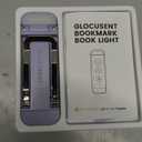 Glocusent USB Rechargeable Book Light, Portable Clip-on LED Reading Light, Reading Lights for Books in Bed with 3 Amber Colors & 5 Brightness Dimmable, Compact & Long Lasting, Perfect for Book Lovers