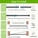 2 Pack Spring Tension Rods 26-39 InchesBlack No Drill Adjustable Spring Loaded Curtain Rod Expandable Tension Rod Small Short Tension Curtain Rod for Windows,Kitchen,Doorway,Bathroom,Cupboard Bars