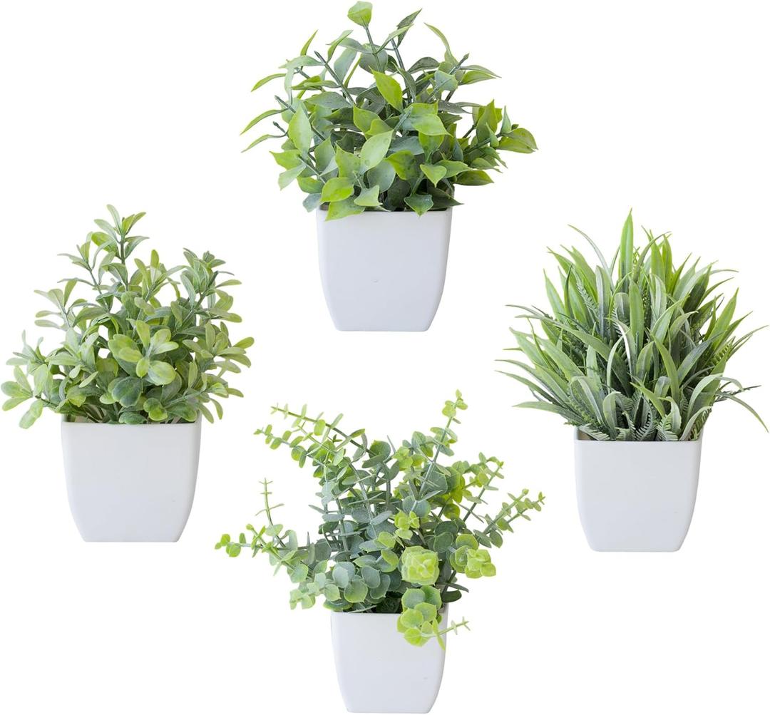 NASAMA SENNI mini Artificial Simulation Plants and Green Plant Potted Plants Suitable for Home, Office Desk, Bathroom, Dining Room Table Decoration, Festival Decoration, New Home Decoration (4)