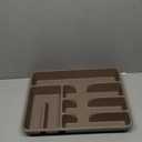 Mueller Flatware Kitchen Drawer Organizer, 19.7" x 15" Silverware Organizer, 6 Compartments, Heavy-Duty, Cutlery Tray for Utensils or Stuff, Dining Room, Living Room, Large, Gray