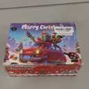 Christmas Reindeer Antlers Car Decoration Kit 2025, LED Lights Nose Vehicle with Jingle Bells Rudolph, Cute Costume Auto Holiday Accessories for SUV Van Truck Decor Multicolor