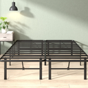 Zinus Rumi 14in Queen Metal Bed Frame, Quick Assembly SmartBase® Mattress Foundation, Heavy Duty Sturdy Steel with No Box Spring Needed, Eco-Friendly Packaging, Black, Queen (79.5"L x 59.5"W x 14"H)