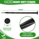 120-Pack 8-Inch Heavy Duty Plastic Landscape Edging Spikes Spiral Anchoring Nails for Paver Edging, Weed Barrier Fabric, Artificial Turf & Garden Borders Rust-Free Nylon Stakes