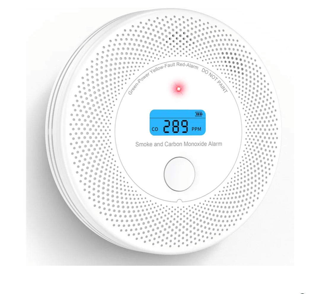 AEGISLINK Smoke Carbon Monoxide Detector, Interlinked Combination Smoke CO Alarm, Battery Powered, Wireless Interconnected, Digital Display, SCRF220, 10Pack