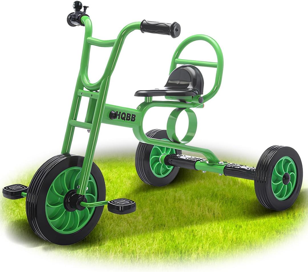 Kids Tricycle for Ages 3+, Preschool Daycare Playground Kids Balance Bike, Home Toddler Trike with Bell and Rubber Wheels, Boys and Girls Indoor/Outdoor Play Equipment, Medium