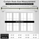Curtain Rods 36-120 Inch, Antique Bronze Wrap Around Blackout Curtain Rods for Windows, 1 Inch Adjustable Long Heavy Duty Room Darkening Window Treatment Rod for Bedroom, Sliding Door