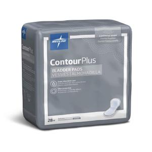 Medline ContourPlus Bladder Pads, Women & Men, Discreet, Long Length, Incontinence, Overnight, Postpartum, Leaks, Ultimate Absorbency, 8x17, 168-Count