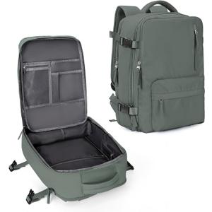 WONHOX Large Travel Backpack Carry on Flight Approved Laptop Work Business Backpack for Women Men Mochila de Viaje (A5-green)