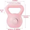 KHTO Kettlebells Fitness Exercise-Pink Strength Training Kettlebell Sets,Dumbbell Weights for Home Gym Equipment
