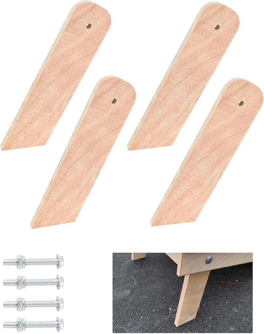 Cornhole Board Legs for Board DIY Maker, Cornhole Board Accessories 4pcs Legs with Hardwares