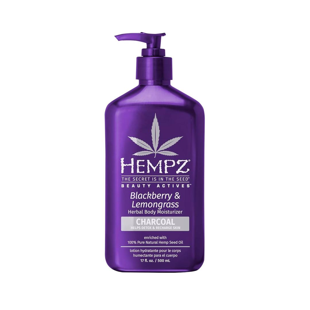 HEMPZ Body Lotion - Blackberry & Lemongrass Daily Moisturizing Cream, Shea Butter Hand and Body Moisturizer - Hemp Lotion - Skin Care Products, Hemp Seed Oil - 17 oz.
