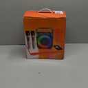 Karaoke Machine, Portable Bluetooth Speaker with 2 Wireless Microphones for Adults & Kids with Lights, Karaoke Microphone with PA System Supports USB/TF/REC/FM/AUX for Home Party Home System Packages (Black)