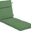 Arden Outdoor Chaise Lounge Cushion, 22 x 77, Rain-Proof, Fade Resistant Bright Moss Green Leala
