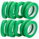 Green Masking Tape,Painters Tape,Green Painters Tape for Automotive Painting,DIY Paper Arts & Crafts, Spraying Drywall Paint, No Residue & Easy to Clean Up,12pcs 0.7in X 54 Yd Painter's Tape