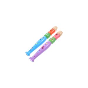 2 pcs Small Wooden Recorders for Toddlers, Colorful Piccolo Flute for Kids,Learning Rhythm Musical Instrument,Sealive Baby Early Education Music Sound Toys for Autism or Preschool Child (Random Color)