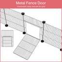 VISCOO 12 Panels Small Animal Playpen, 48" x 24" x 16" Pet Playpen with Waterproof Mat, C&C Cage for Guinea Pigs, Puppy Play Pen, Bunny Playpen, Indoor Outdoor Portable Metal Wire Yard Fence