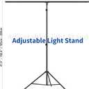 Neewer T-Shaped Background Backdrop Support Stand Kit, 8.5ft/2.6m Tall Adjustable Tripod Stand and 5ft/1.5m Wide Crossbars with 6 Spring Clamps and 1 Carrying Bag for Studio Photo Video Photography