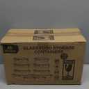 M MCIRCO 10-Pack Glass Food Storage Container with Lids, Airtight Lunch Bento Boxes, Glass Meal Prep Container,Microwave, Oven, Freezer and Dishwasher Friendly, White