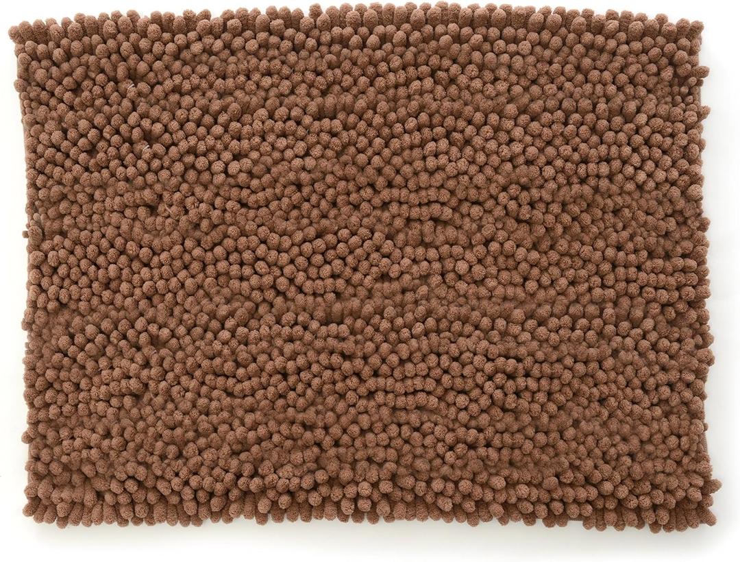 Chenille Bath Mat Plush Sand 17" x 24" (17''x24'')