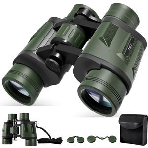 12x40 HD Classic Binoculars for Adults & Kids, Clear Large View & Low-Light Night Vision, High Powered Binoculars for Birds Watching, Cruise Ship, Theaters, Travel & Stargazing (Green)