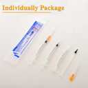 100 Pack 1ml/cc Lab Syringes Luer Lock with 25Ga 1 Inch(25mm) Needle, Disposable Individually Wrapped for Scientific Labs, Feeding Small Animals, Dispensing, Applicator, Watering