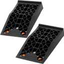 OULEME Low Profile Car Service Ramp - 2 Pack with Anti-Slip Pads for Lift Maintenance and Oil Changes, Low-Chassis Car Tire Ramps for Jack Support
