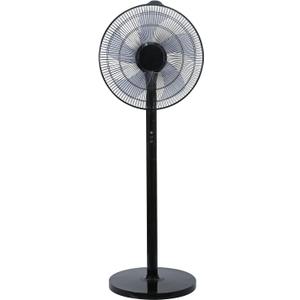 Simple Deluxe 16 Inches Stand Fan with Pedestal Base, Height Adjustable Pedestal Fan with Remote Control, Free Standing Fan with 90-Degree Oscillating 12-Speed Settings, Black