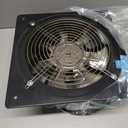 HG Power 10 Inch Metal Exhaust Fan with Switch, 988 CFM Powerful Garage Exhaust Fan with Damper, Potable Wall Mount Fan Fume Extractor Ventilation Fan for Shop, Shed, Basement, Chicken Coop, Black