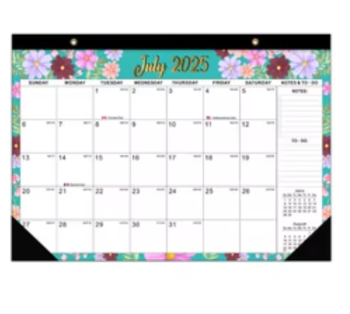 Desk calendar 2025