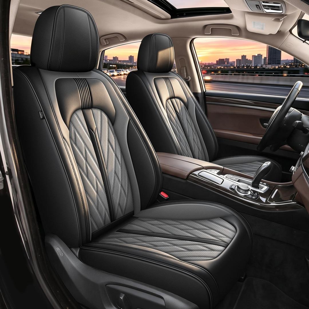 For Volkswagen Tiguan Seat Covers 2009-2026 2027 Leather Front Set 2 Seats
