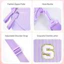 YOOLIFE Birthday Gifts for 10 11 12 13 14 15 16 17 Year Old Teen Girl - Crossbody Bags for Women, Bum Bag for Girls Crossbody Purse Initial Fanny Pack, Girls Gifts for Mom Daughter Sister, Purple (B)