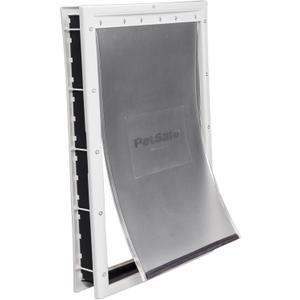 PetSafe Never Rust Dog & Cat Plastic Door, X-Large, for Pets Up to 220 lb, Paintable, Easy DIY Installation, Closing Panel Included, Install in Interior & Exterior Doors or Walls, Durable