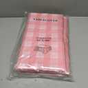 12 Pcs Pink Gingham Tablecloth 54 108 Inches Pink and White Checkered Table Cloth Disposable Plastic Waterproof Tablecover for Outdoor Picnic, Birthday Party, Holiday Dinner
