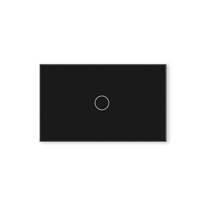 Smart Switch,4.65 X 2.83 X 1.34 Inches,2.4GHz Wi-Fi Light Switch,Neutral Wire Required,APP Control and Voice Control,Work with Tuya/Smart Life/Alexa,Tempered Glass Panel,Black 1 Button