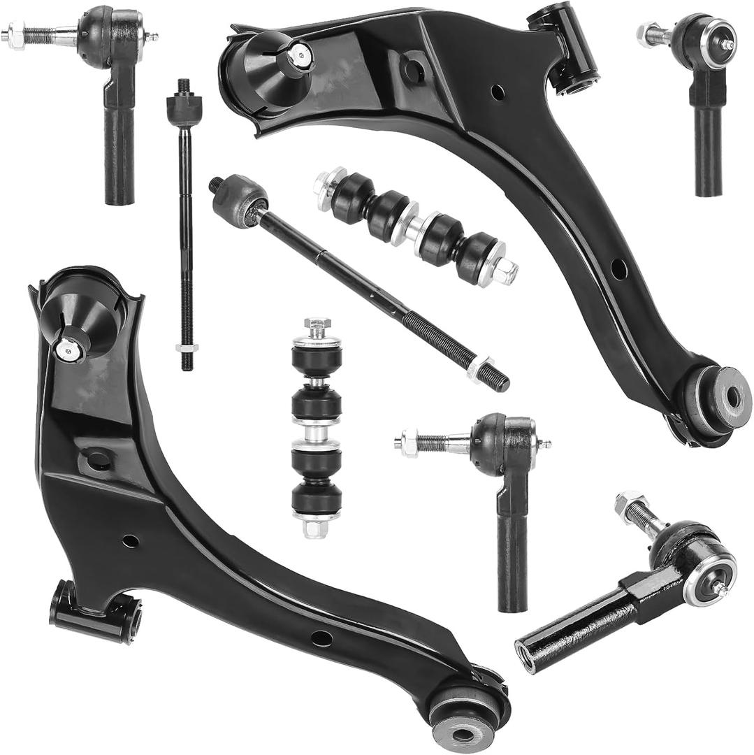 Front Lower Right & Left Control Arms w/Ball Joints Tie Rod Ends Suspension Kit for 2000-2002 Dodge Neon, 2003-2005 2.0L Dodge Neon/Dodge SX, 2000-2001 Plymouth Neon (8PCs)