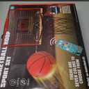 Indoor Basketball Hoop for Kids, Remote Control Basketball Hoop Indoor with Electronic Scoreboard/7Color LED Lights/2 Modes/3 Balls, Foldable Design, Cool Basketball Gifts for Boys 812 (Blue)