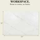 Large 16x24 Inch White Marble Pastry Slab|Heavy-Duty Marble texture Cutting Board, Inclined Angle Design - Convenient for Grasping Ideal for Cool Dough Handling, Chocolate Tempering, and Baking