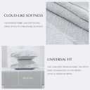 EVERGRACE King Comforter Set, 7-Piece Bed in a Bag, Shabby Chic Boho Tufted Comforter with Diamond Embroidery, Soft All Season Microfiber Bedding Set with Sheets, Pillowcases & Shams, Light Gray