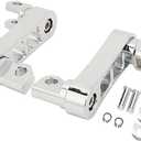 Generic Motorcycle Foot Pegs Bracket, Adjustable Highway Foot Pegs Extension Brackets, Passenger Highway FootPegs Male Mount Foot Peg Clamp Support Extensions Bracket (Plated), Genericuz9xn2bwm4-12