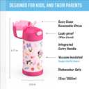 THERMOS FUNTAINER Water Bottle with Straw - 12 Ounce - Kids Stainless Steel Vacuum Insulated Water Bottle with Lid, Preschool Minnie