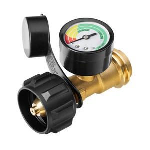 Propane Tank Gauge, 3 Colors Coded Universal for Cylinder, Grill, Heater, RV Camper and More, 5-40 Pound LP Tank Gas Level Indicator, QCC1 / Type 1 Connection