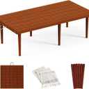 22x44 Inch Boho Low Picnic Wood Table - Foldable Design and 13inch Wood Table Leg for Sitting On The Floor Low Height Floor Picnic Table Encourage A Laid-Back Vibe at Home Or in Nature