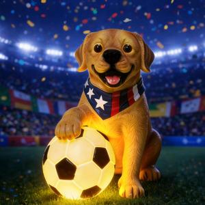 World Cup 2026 Decor, World Cup Gifts for Sports Fans, Solar Outdoor Garden Statues Lights, Dog Sculpture Garden Decor, Unique Housewarming & Yard Decoration Gifts for Women, Men, Daughter